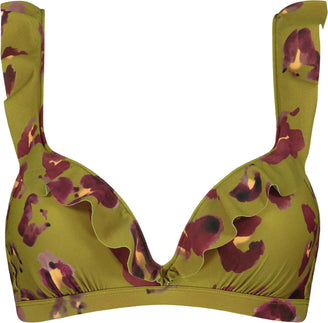 Painted Animal Ruffle Bikinitop Painted Animal Ruffle Bikinitop