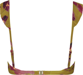 Painted Animal Ruffle Bikinitop Painted Animal Ruffle Bikinitop