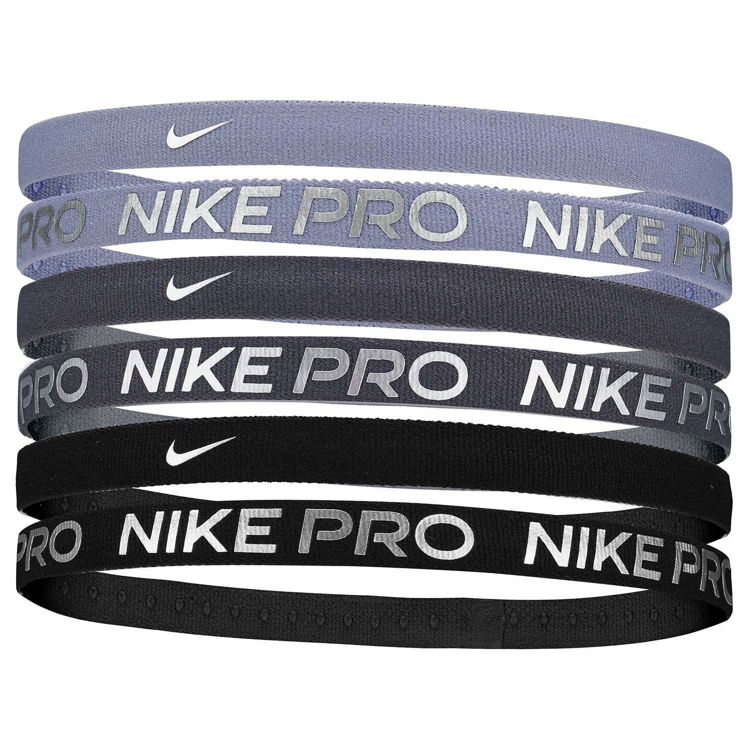 nike flex classic headbands 6pk printed metallic