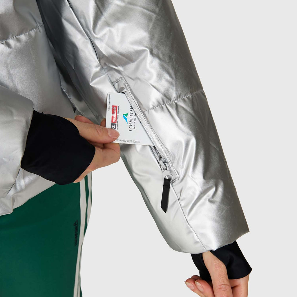Fiaskia-Metallic Women Snow Jacket