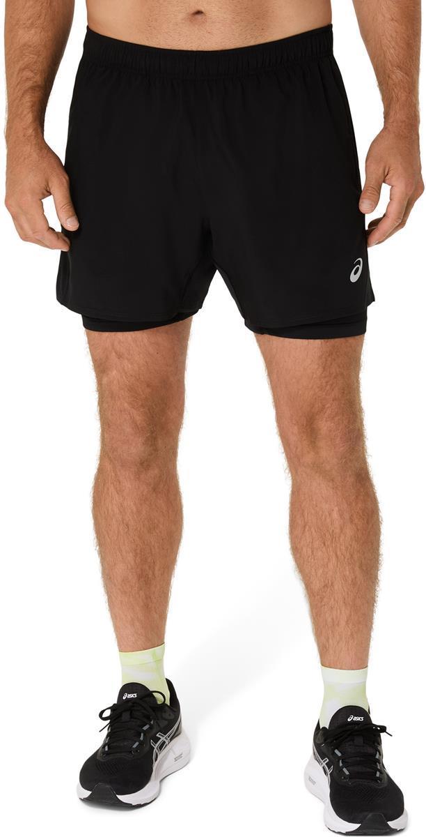 asics core 2n1 5in short