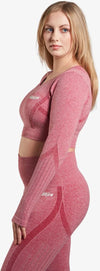 long sleeve seamless crop top