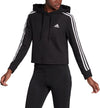 Essentials 3-Stripes Cropped Hoodie