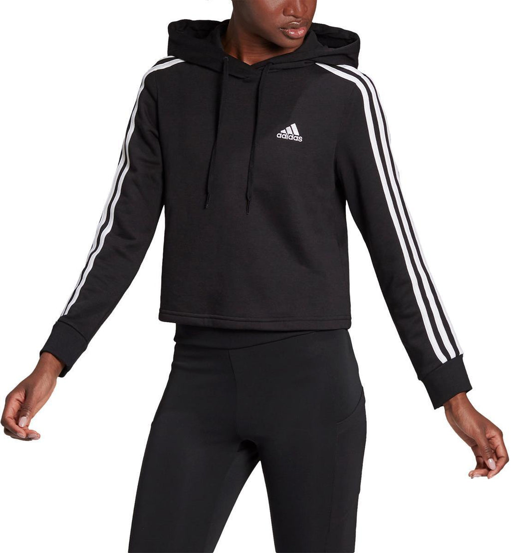 Essentials 3-Stripes Cropped Hoodie
