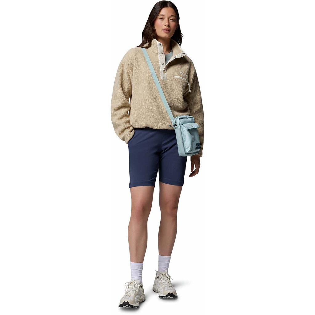 helvetia ii cropped half snap fleece vest