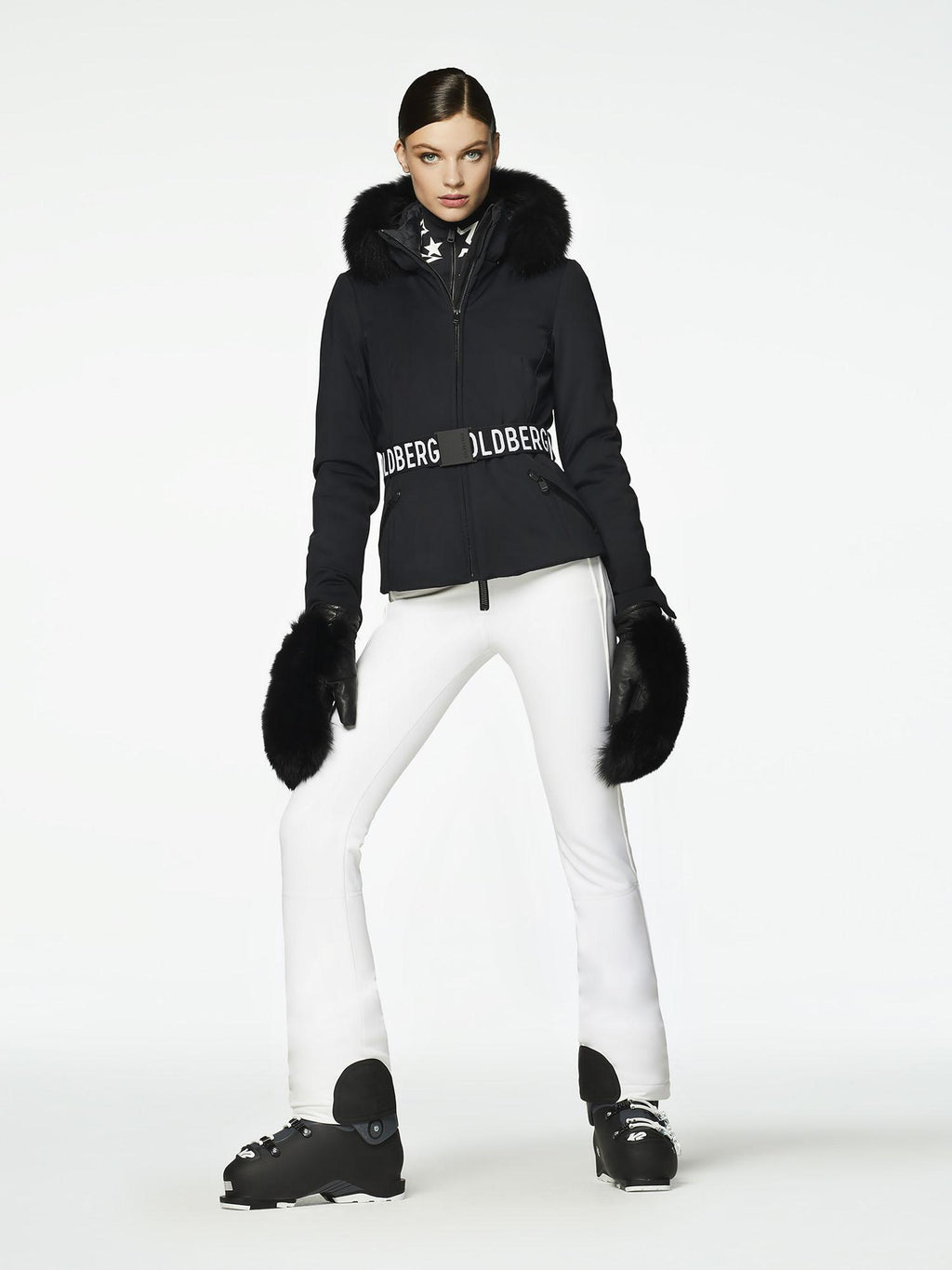 hida, ladies knitted jacket fake fur