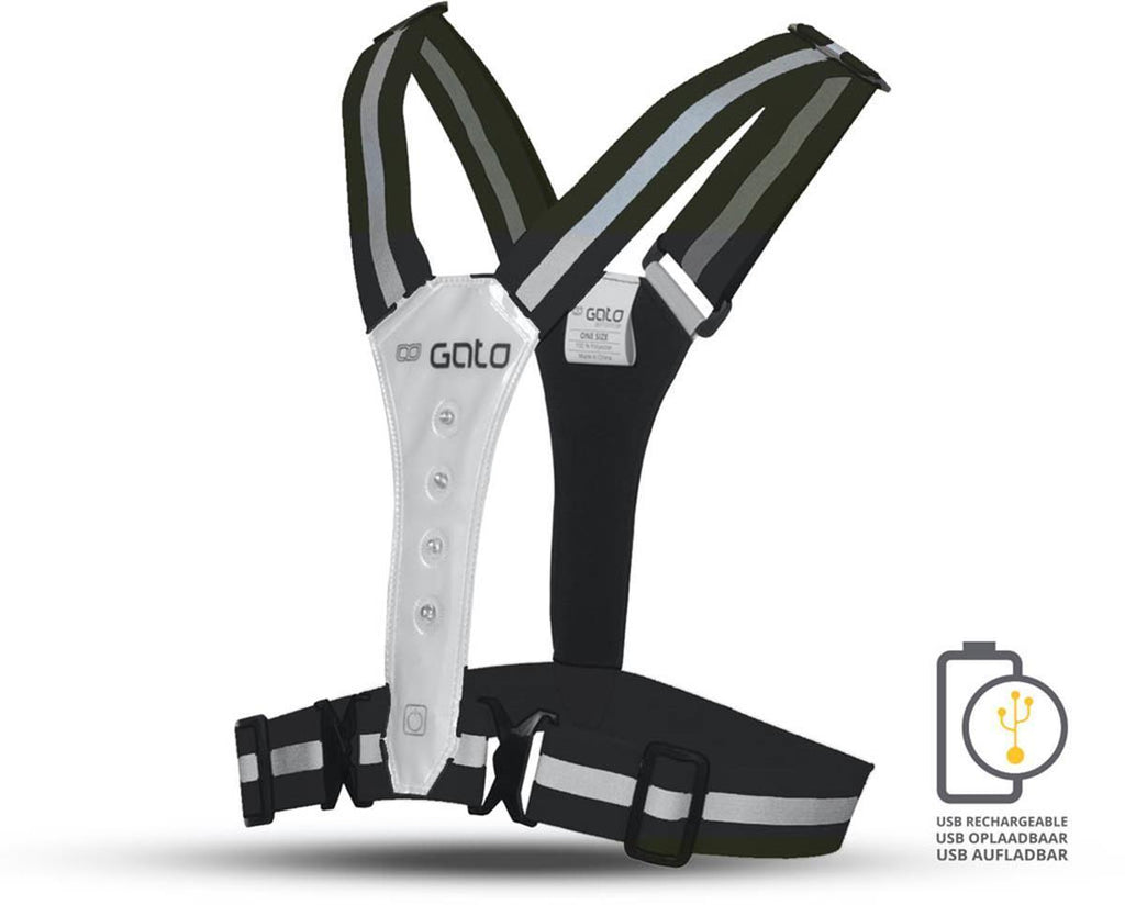 usb led vest antraciet