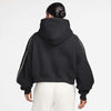 Studio Fleece Oversized Scallop-Trim Hoodie