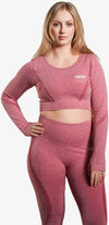 long sleeve seamless crop top