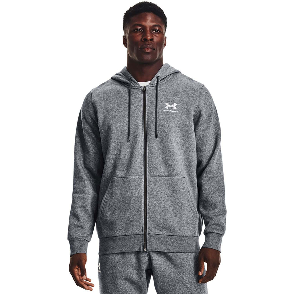 ua essential fleece fz hood