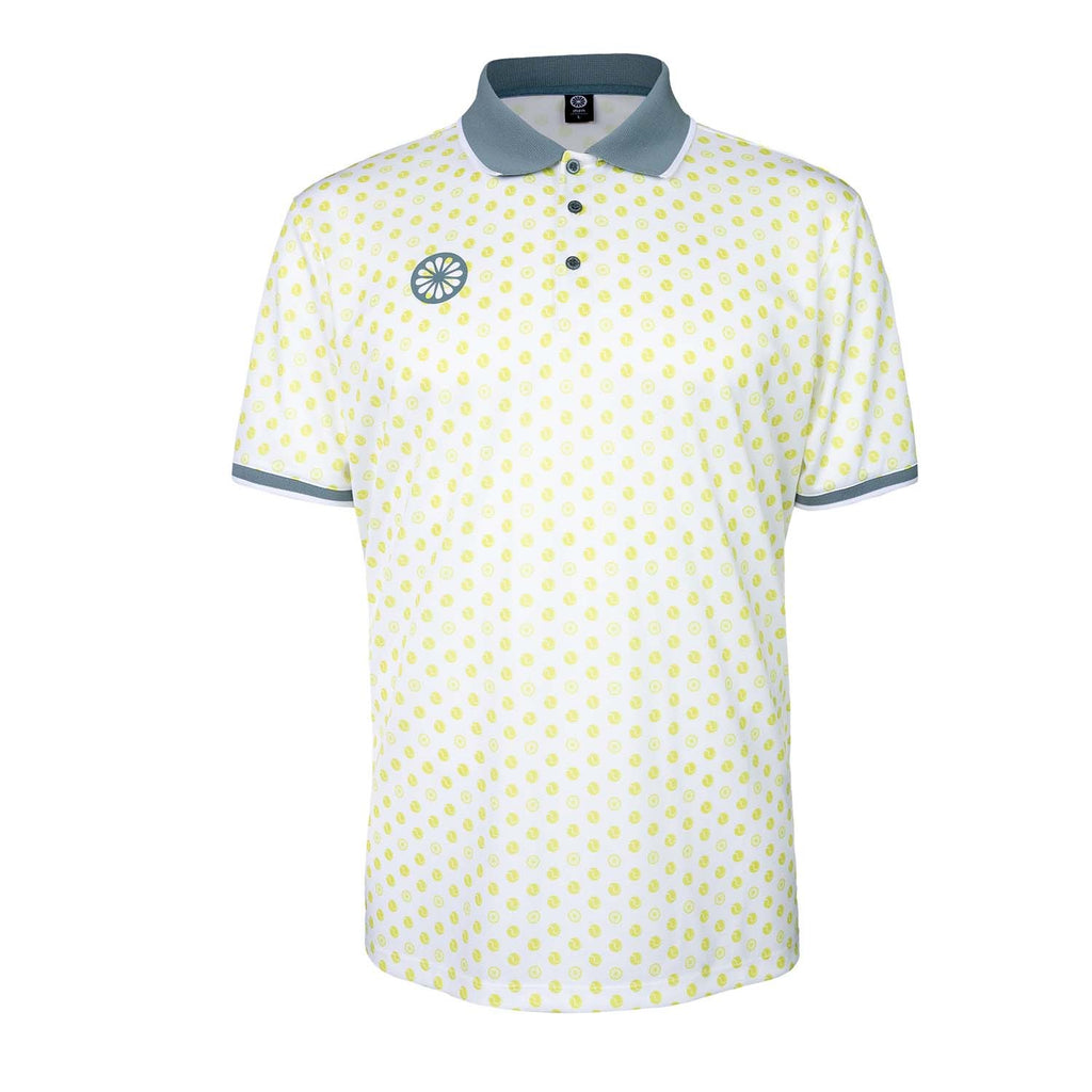 men pique printed polo