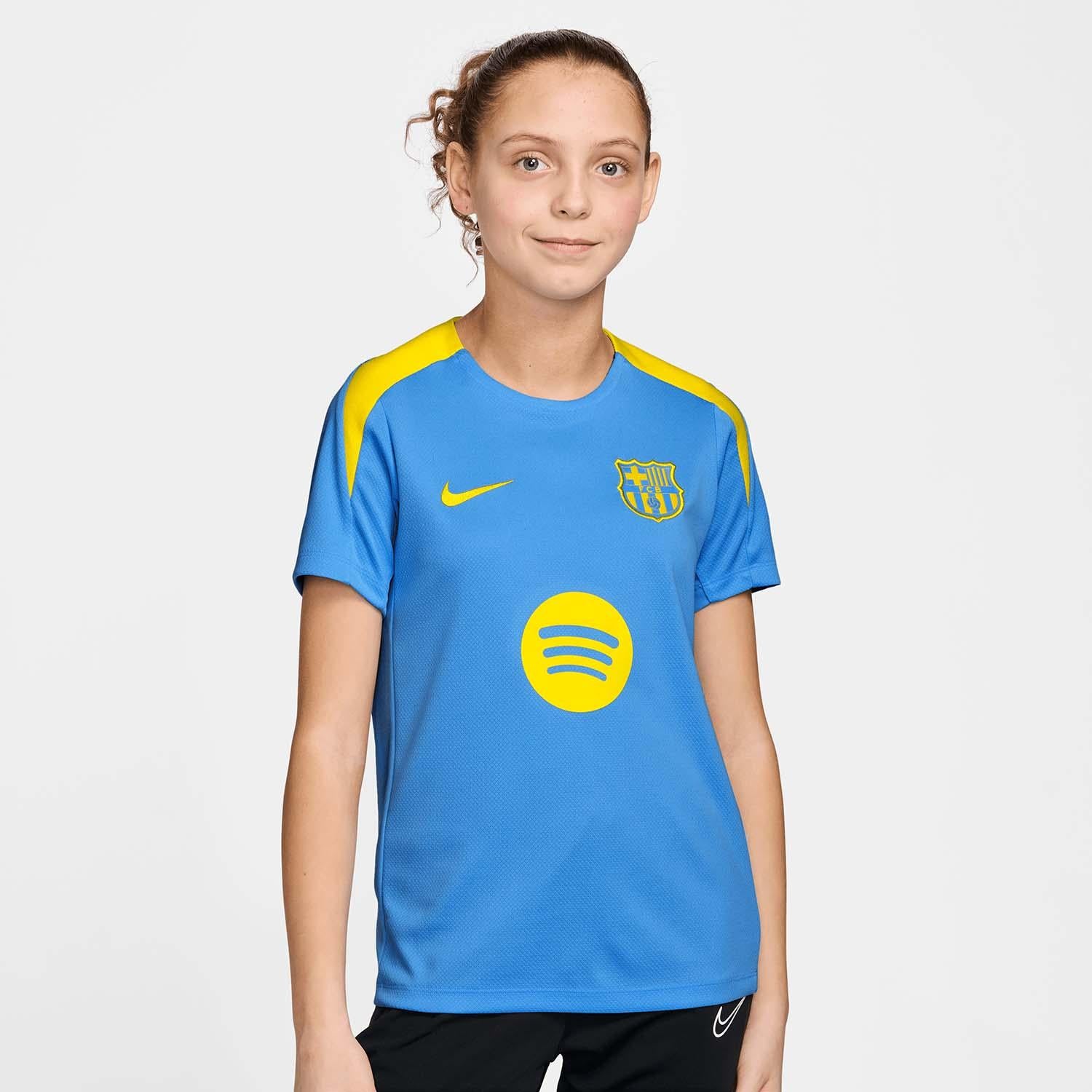 FC Barcelona Dri‑FIT Strike Replica T‑shirt – Junior / Kids