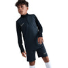 Academy Voetbaltrainingstop met Dri-FIT, lange mouwen en korte rits voor kids
