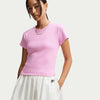 sportswear Strakgeribd damesshirt