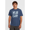 Melange Front Print T-shirt strand