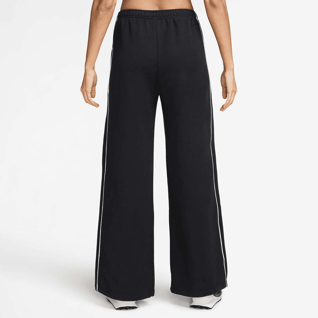 Studio Fleece Mid-Rise Wide-Leg Scallop Broek