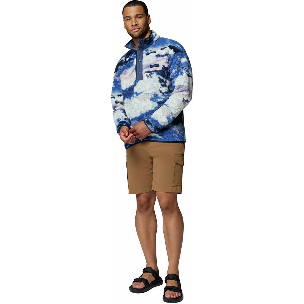 helvetia printed half snap fleece vest