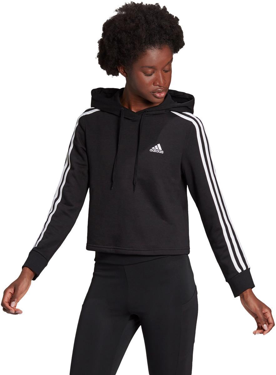 Essentials 3-Stripes Cropped Hoodie