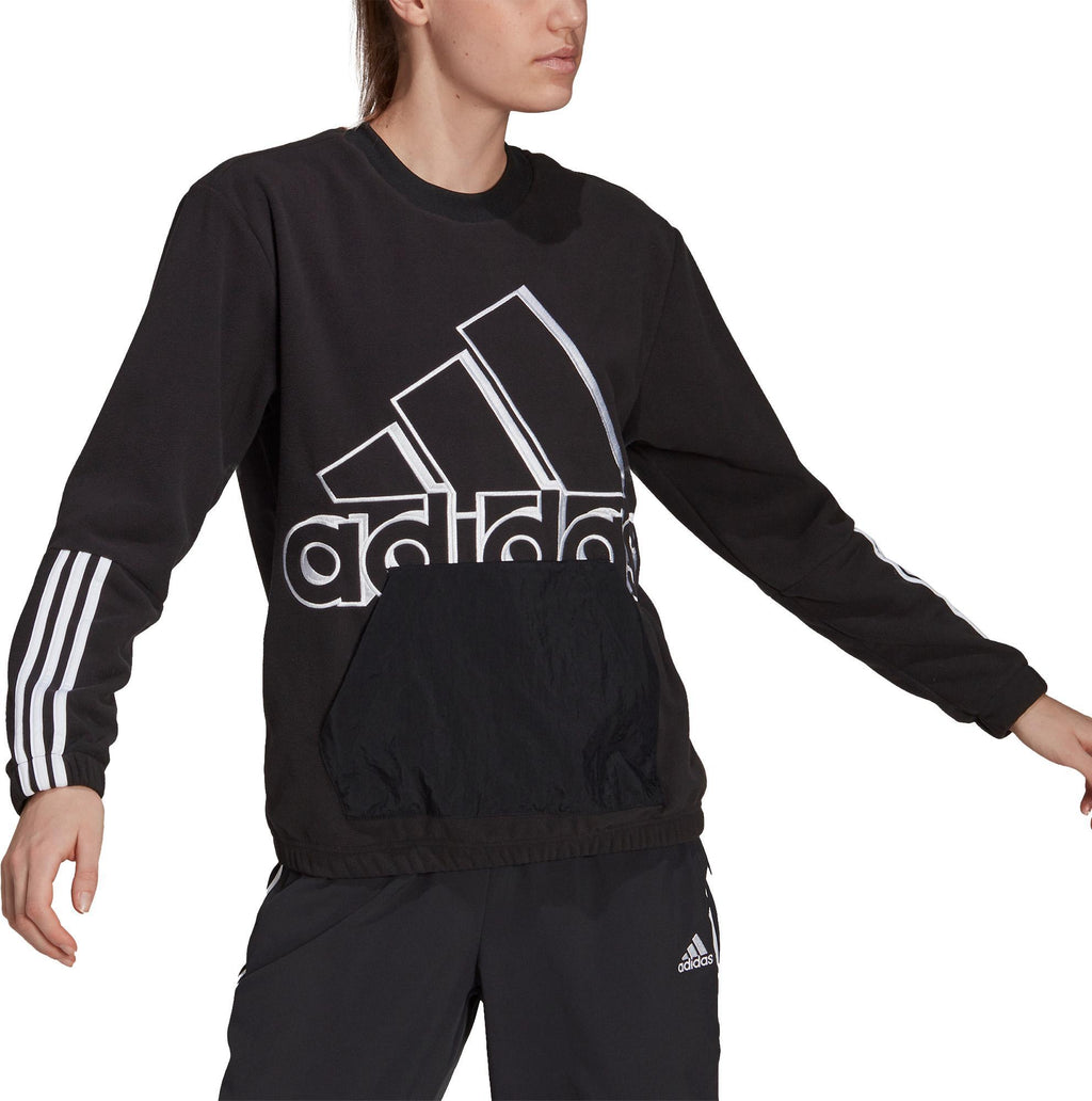 Brand Love Giant Logo Polar Fleece sweater