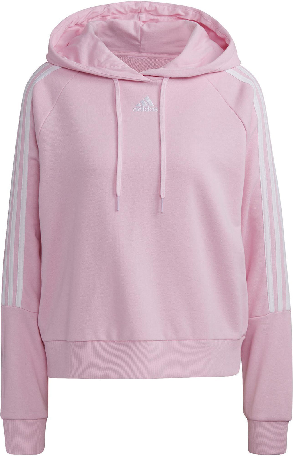 Essentials Loose-Cut 3-Stripes Cropped Hoodie