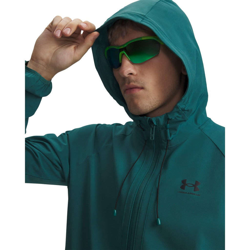 ua vibe woven jacket-grn