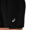 asics core 2n1 5in short
