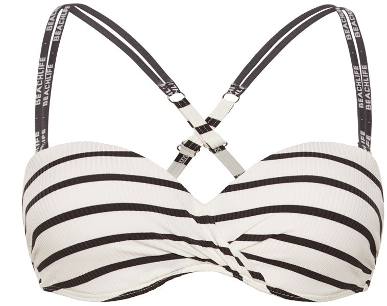Remy Fold Logo foam & wired bikinitop