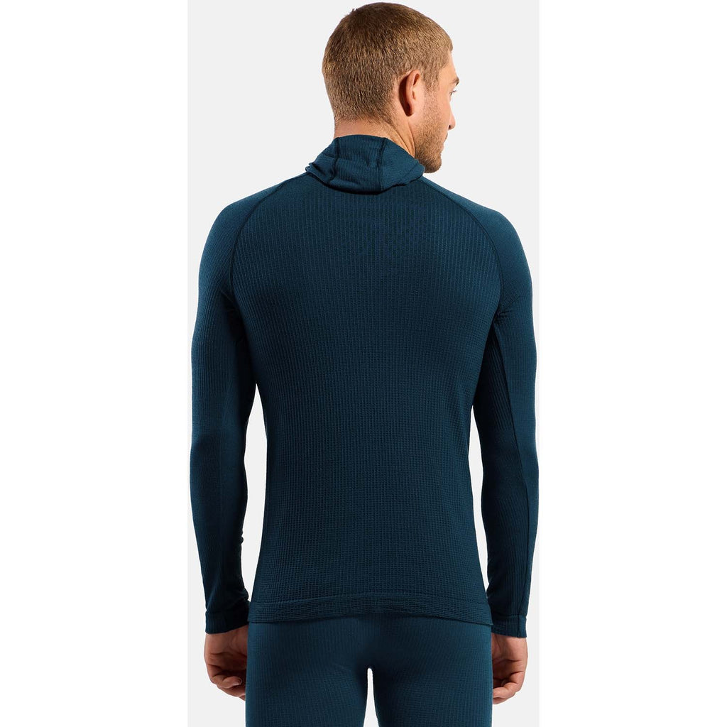 performance wool base layer shirt met facemask