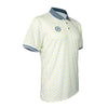 men pique printed polo