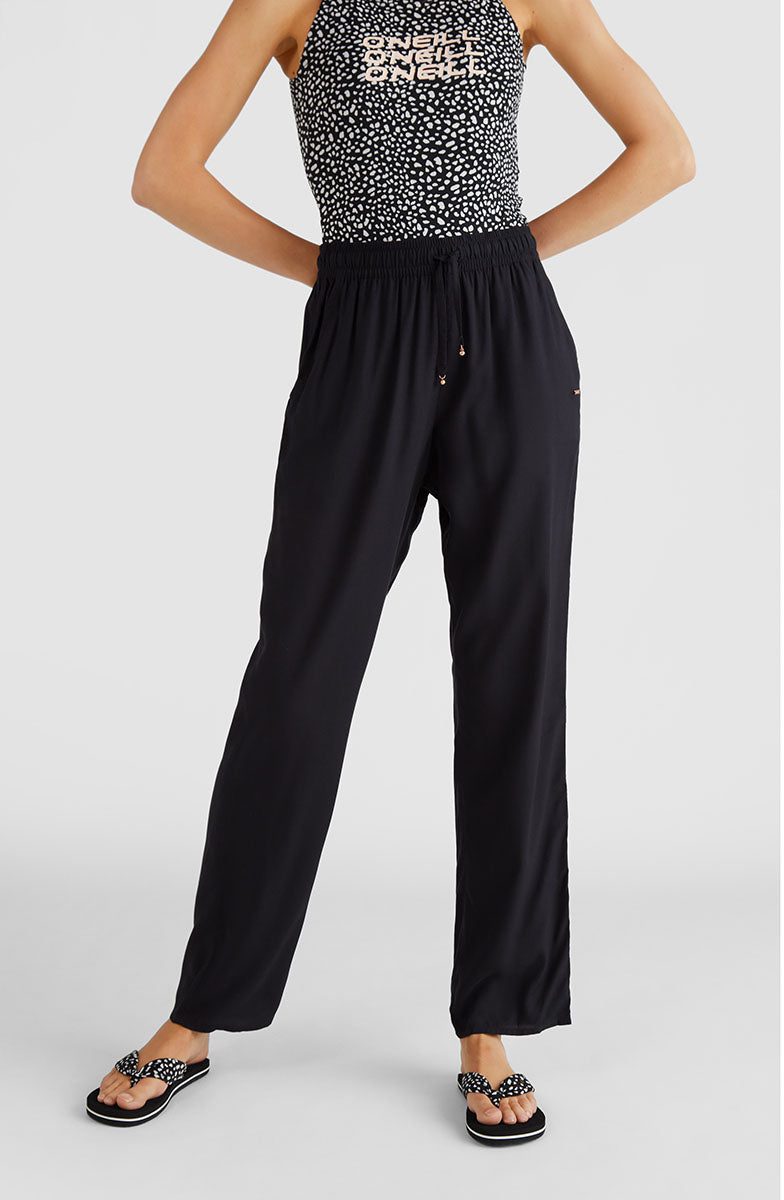 High-Waist Straight Leg Beach broek