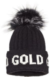 hodd, knitted beanie real raccoon fur