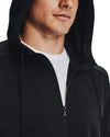 ua armour fleece fz hoodie-blk