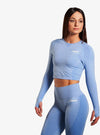 long sleeve seamless crop top
