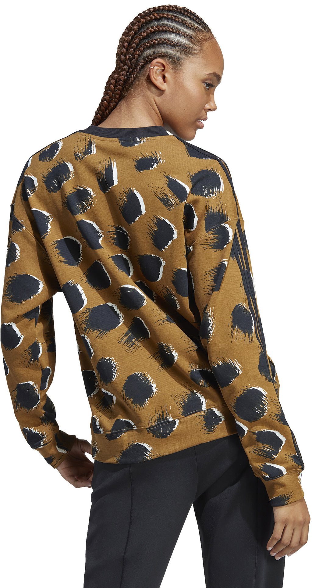 Essentials 3-Stripes Animal Print Sweatshirt