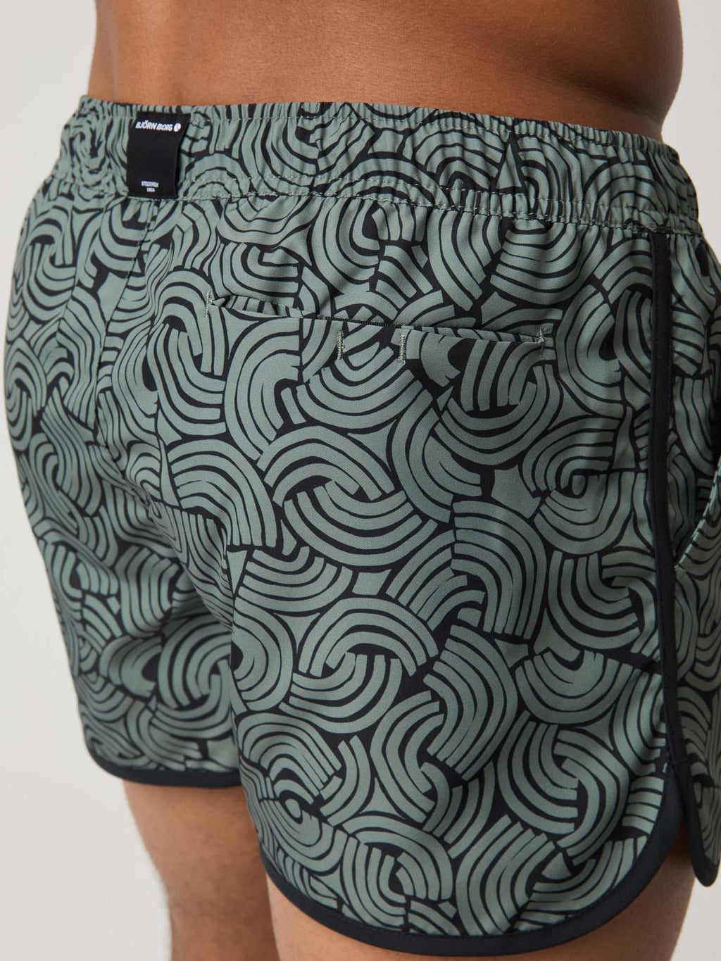 Retro Print Swim Shorts