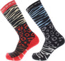 LADIES SKI SOCKS ANIMAL DOUBLE PACK