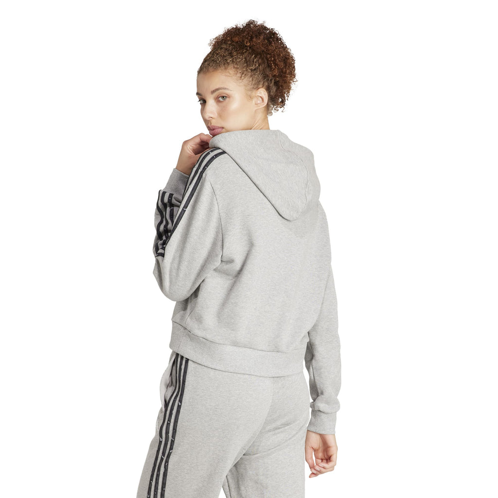 Essentials 3-Stripes Animal Print Relaxed hoodie