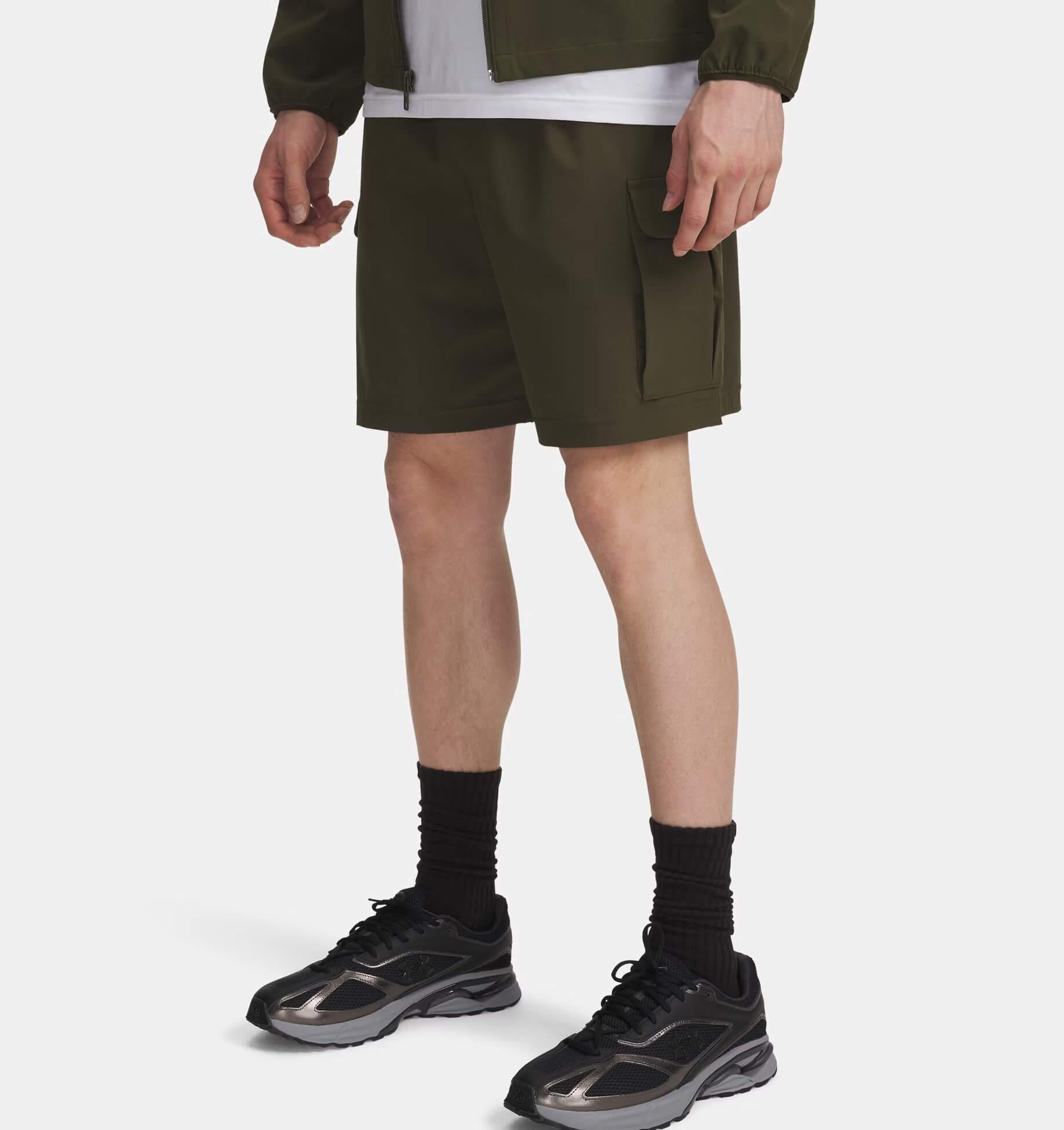 ua vibe woven cargo short-grn