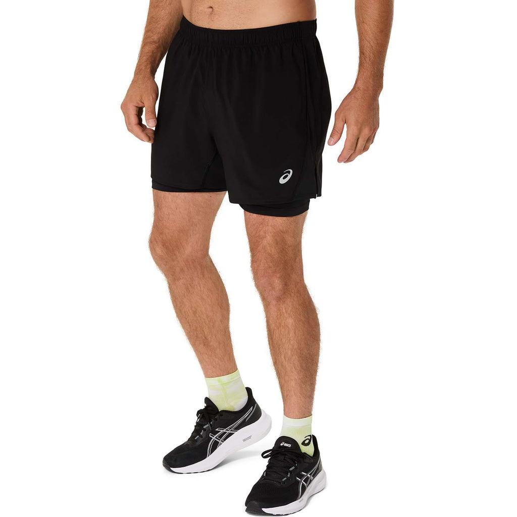 asics core 2n1 5in short