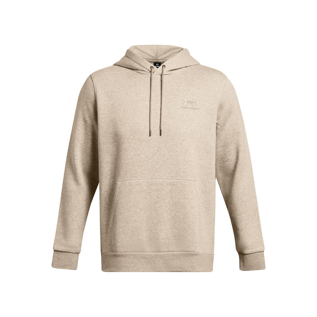 ua essential fleece hoodie-brn