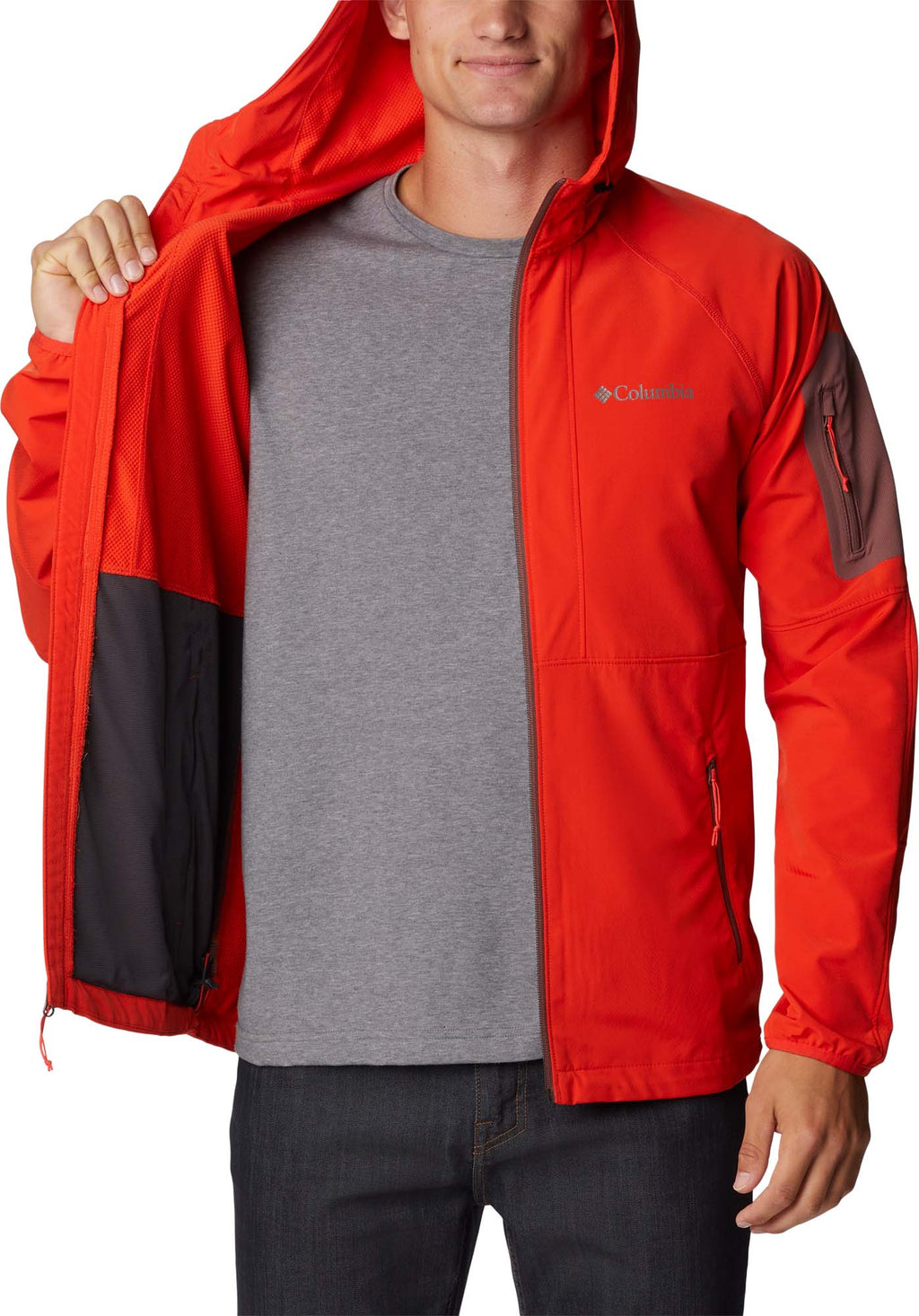 Tall Height Hooded softshelljack