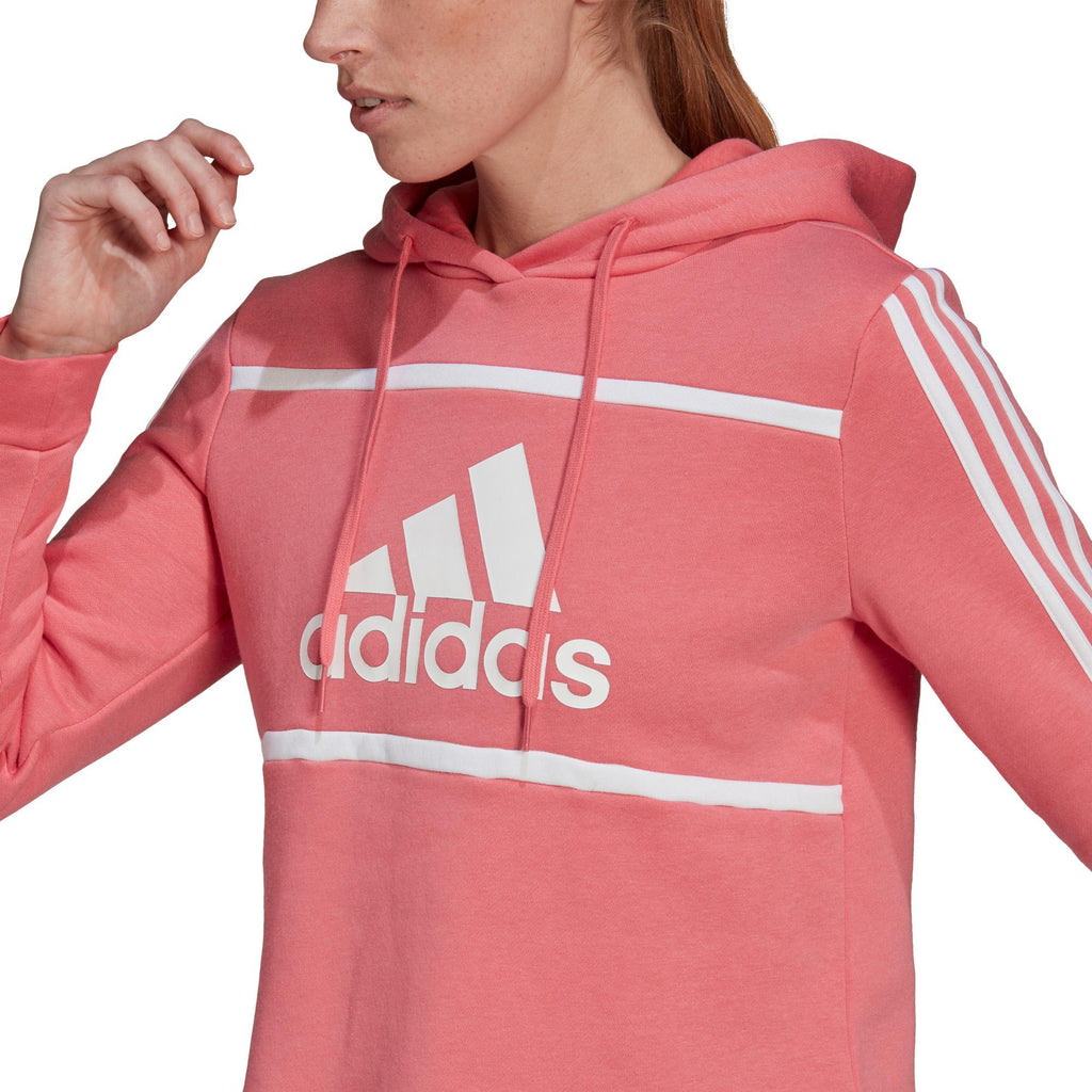 Essentials Logo Colorblock Fleece Cropped Hoodie