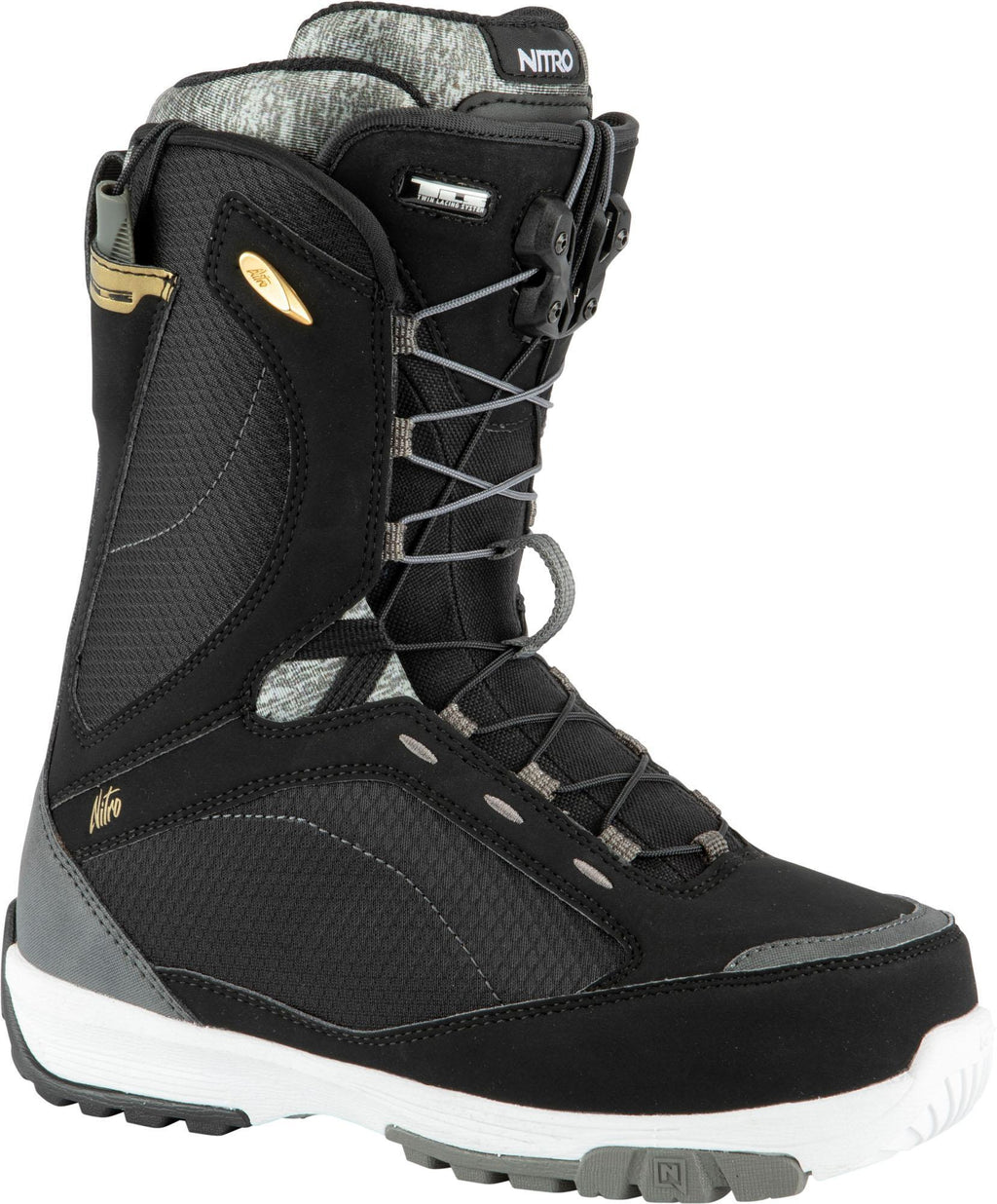 Nitro Boots Wmns Monarch Tls Bk/wh/gr