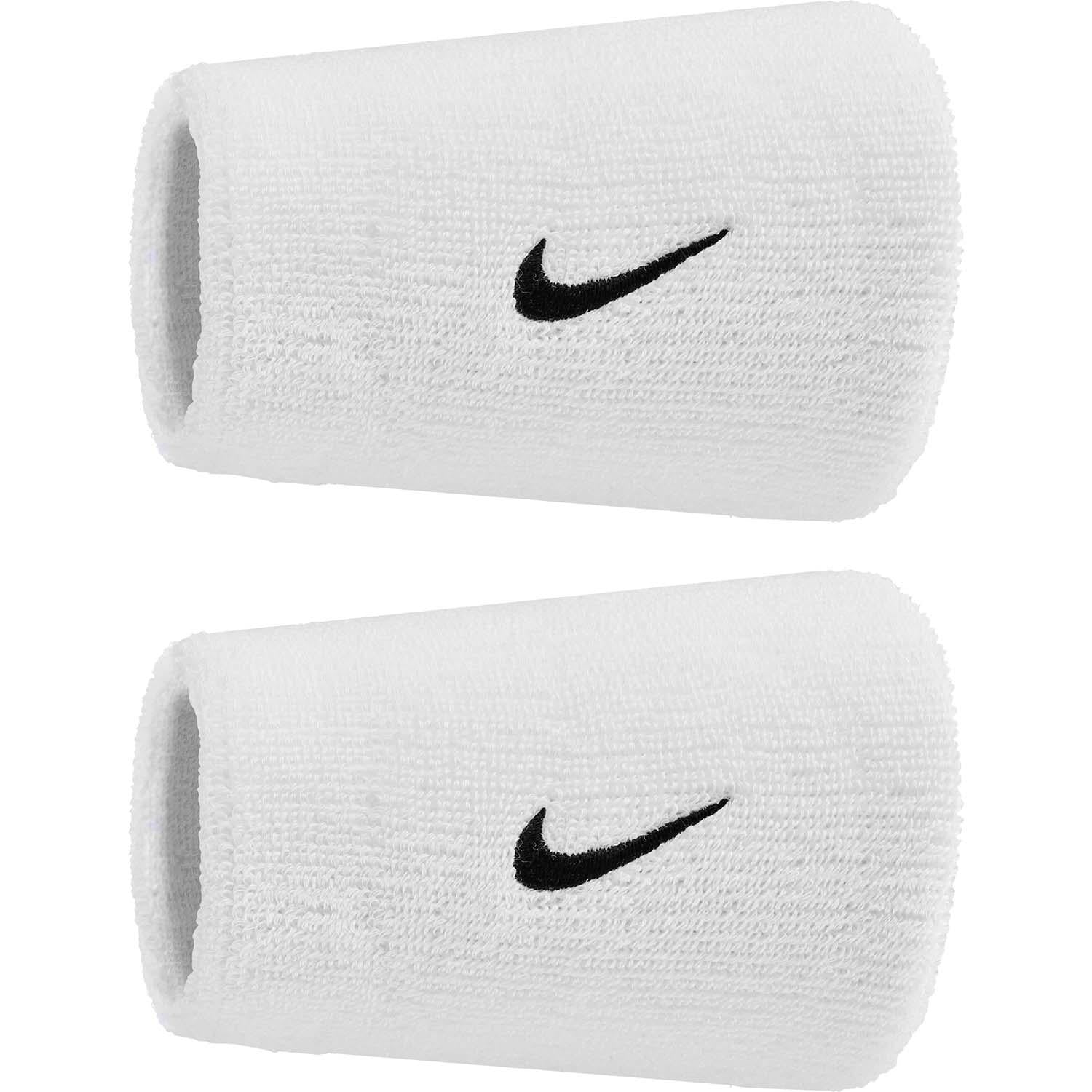 nike swoosh classic doublewide wristbands 2pk