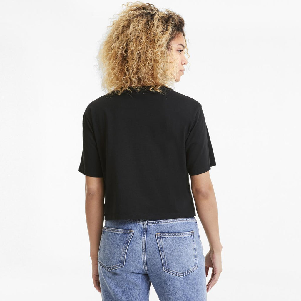 ess   metallic cropped tee