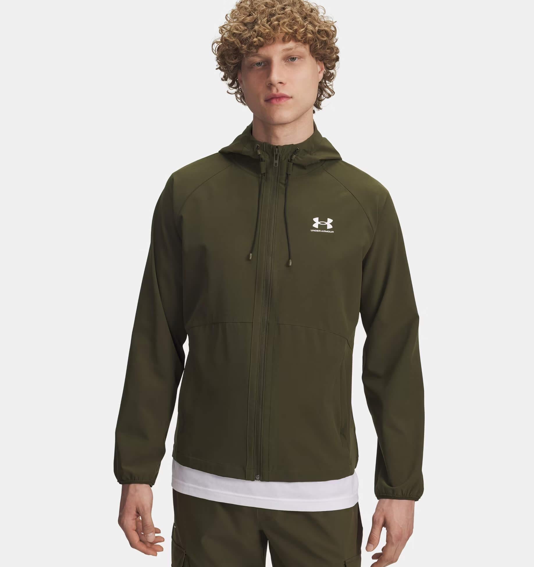 ua vibe woven jacket-grn