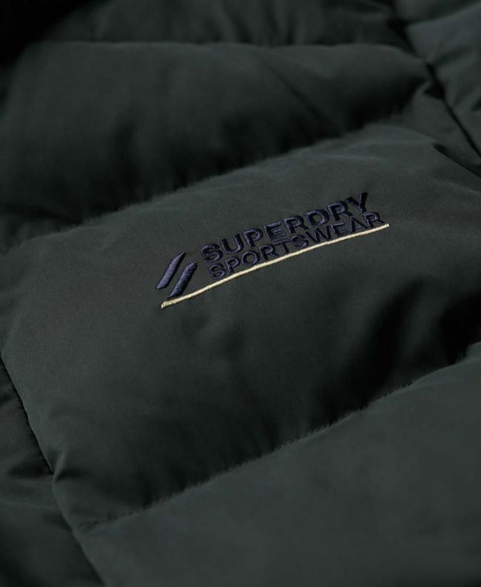Hooded Microfibre Sports Puffer Jacket