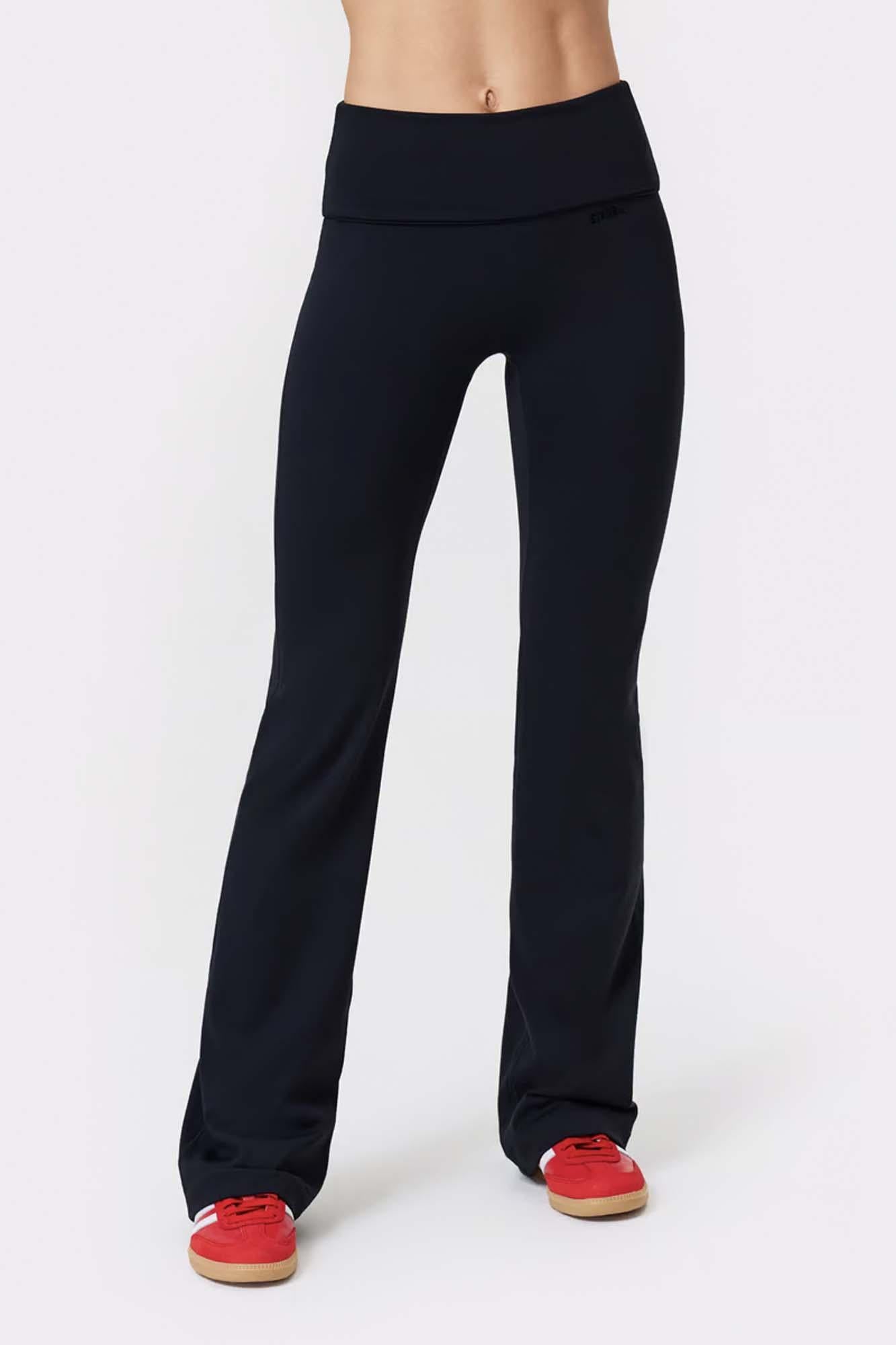 Soft Fold Over Flared Leggings