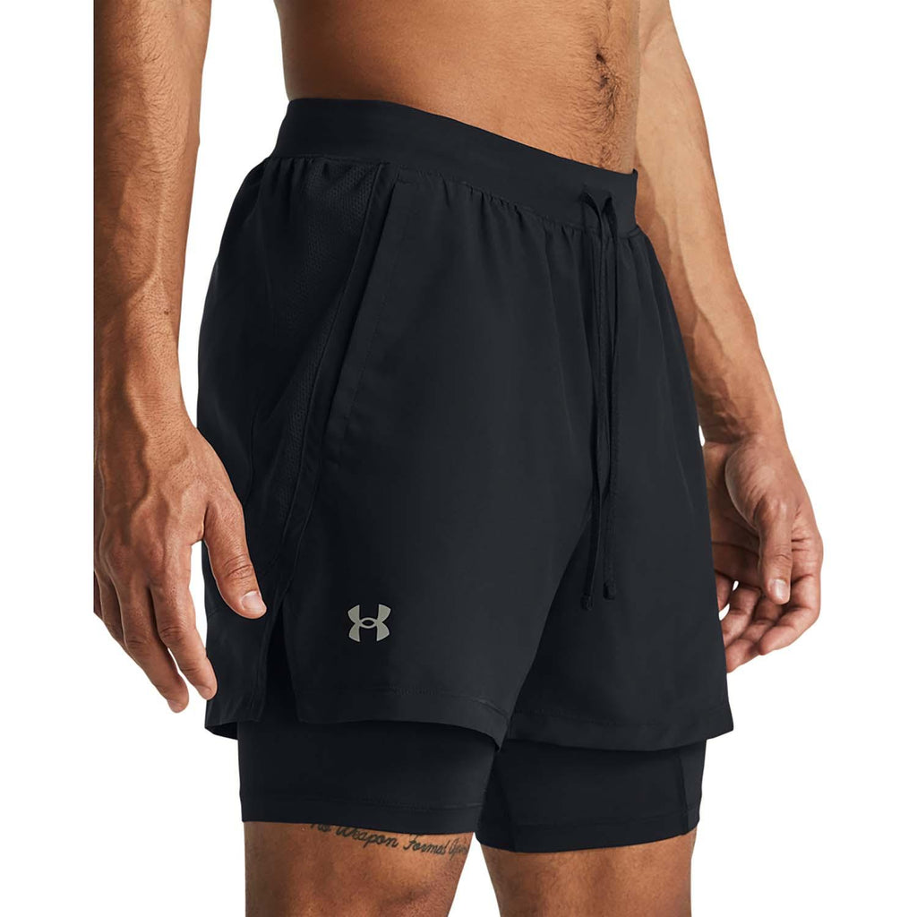 ua launch 5'' 2-in-1 short-blk