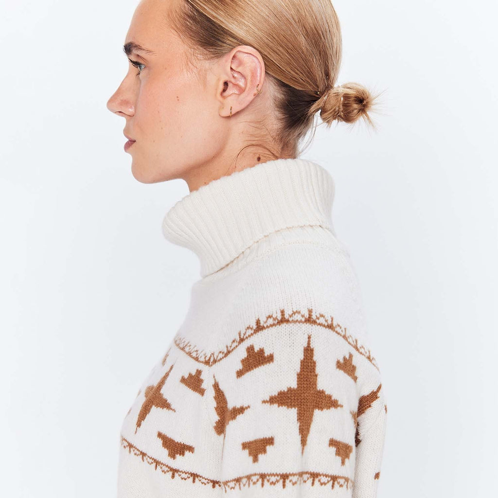 Sage W Wool Rollneck Sweat